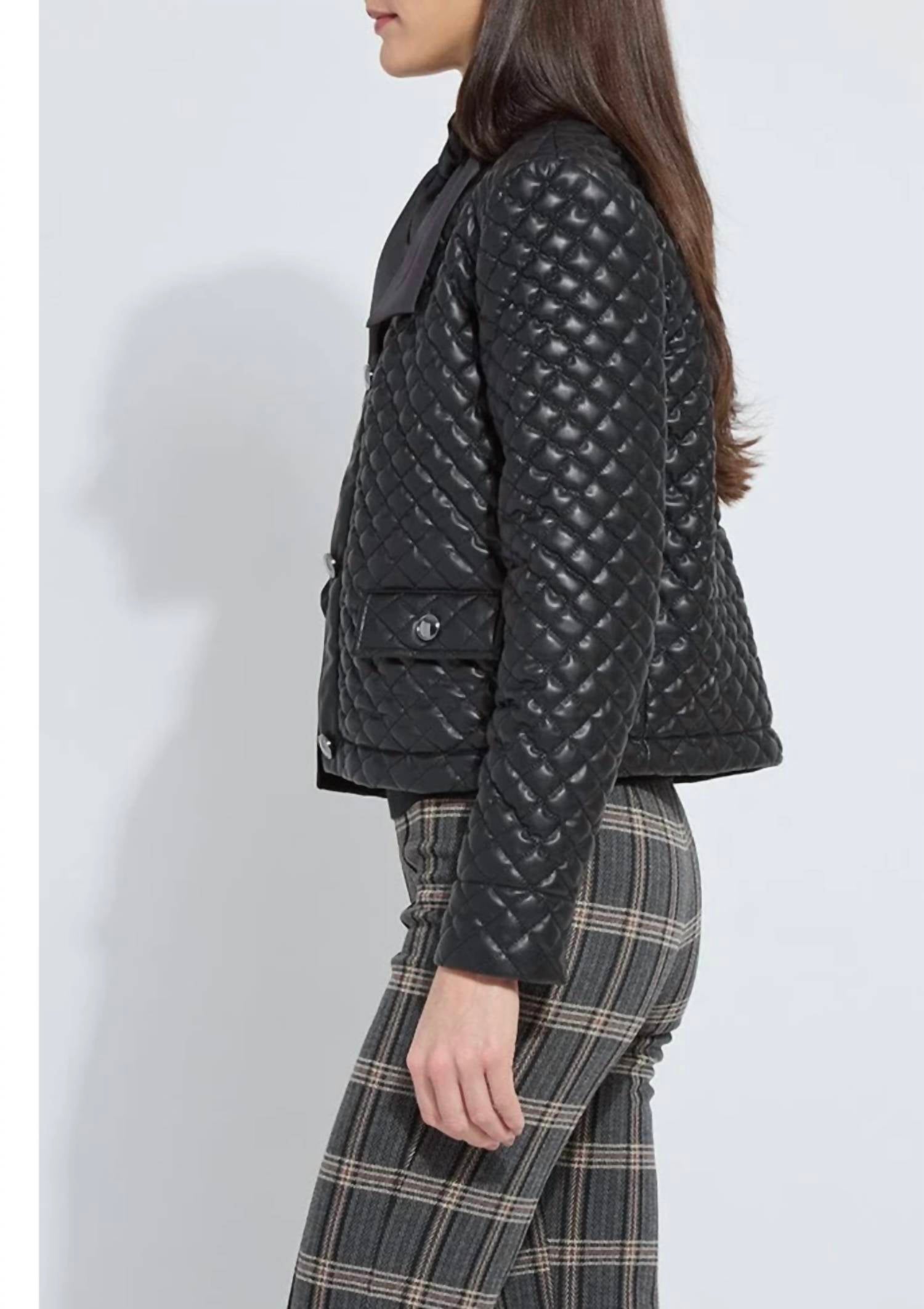 Lysse - aurelle quilted vegan leather jacket
