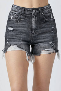 Trendsi - Remi Plus High Rise Distressed Shorts