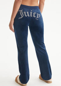 Juicy Couture - Rib Waist Velour Pants With Drawcord