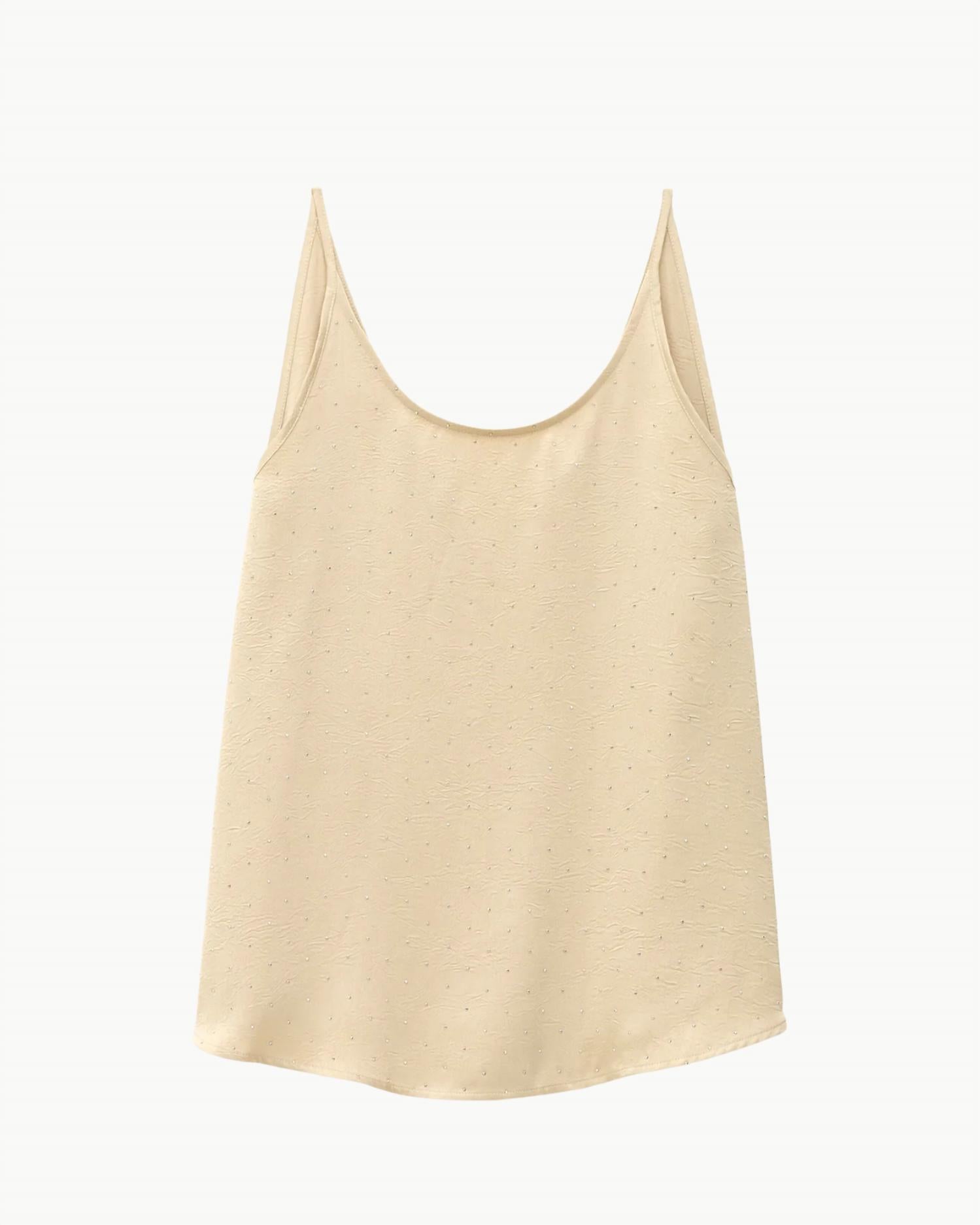 ba&sh Digue Tank Top in champagne - women's tank top - view 7