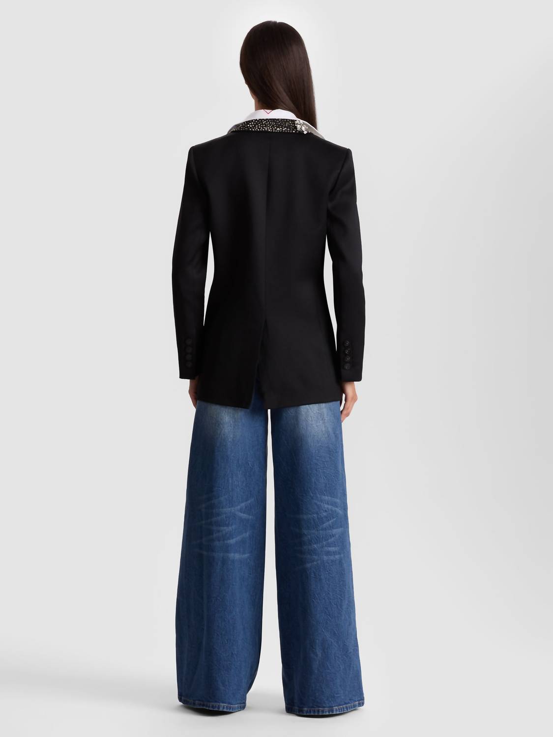 Alice + Olivia - Elna Embellished Long Blazer