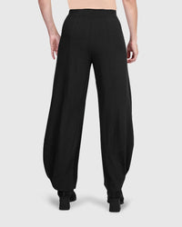 ALEMBIKA Essential Punto Relaxed Leg Pants in black - women's pants - alternate view