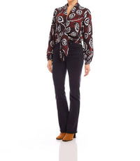 Fifteen Twenty - Long Sleeve Tie Front Top
