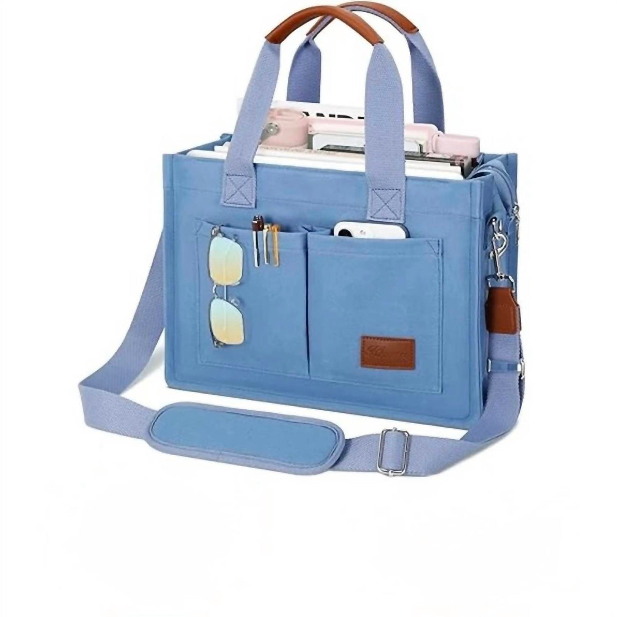 Kkxiu - Women's Oversized Zip Up Crossbody Tote Bag