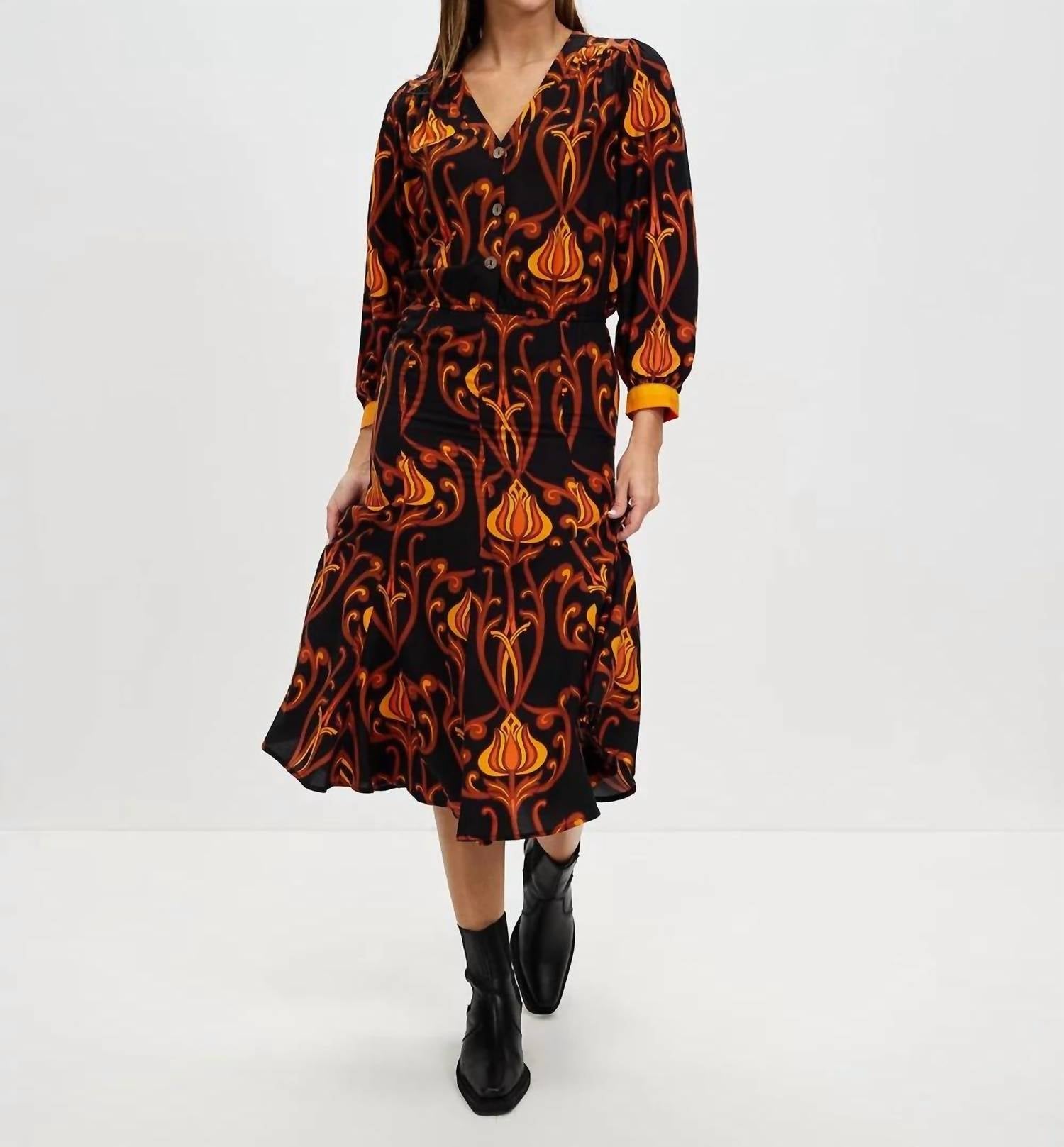 LENNI the label Hook Dress in deco black - women's dress