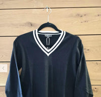 Pure Amici - Women's Perforated V-neck Sweater