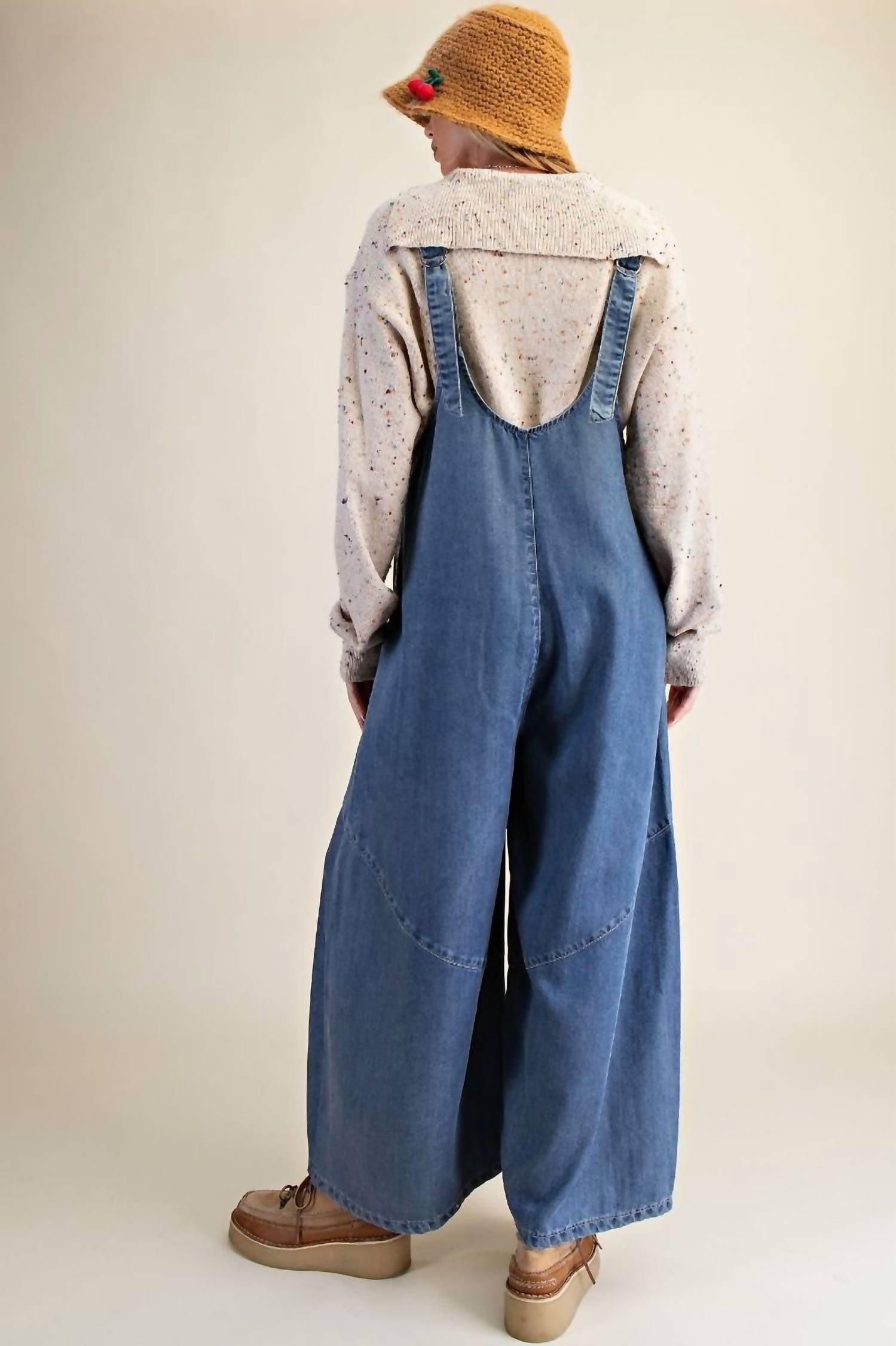 Easel - Washed Tencel Jumpsuit Romper