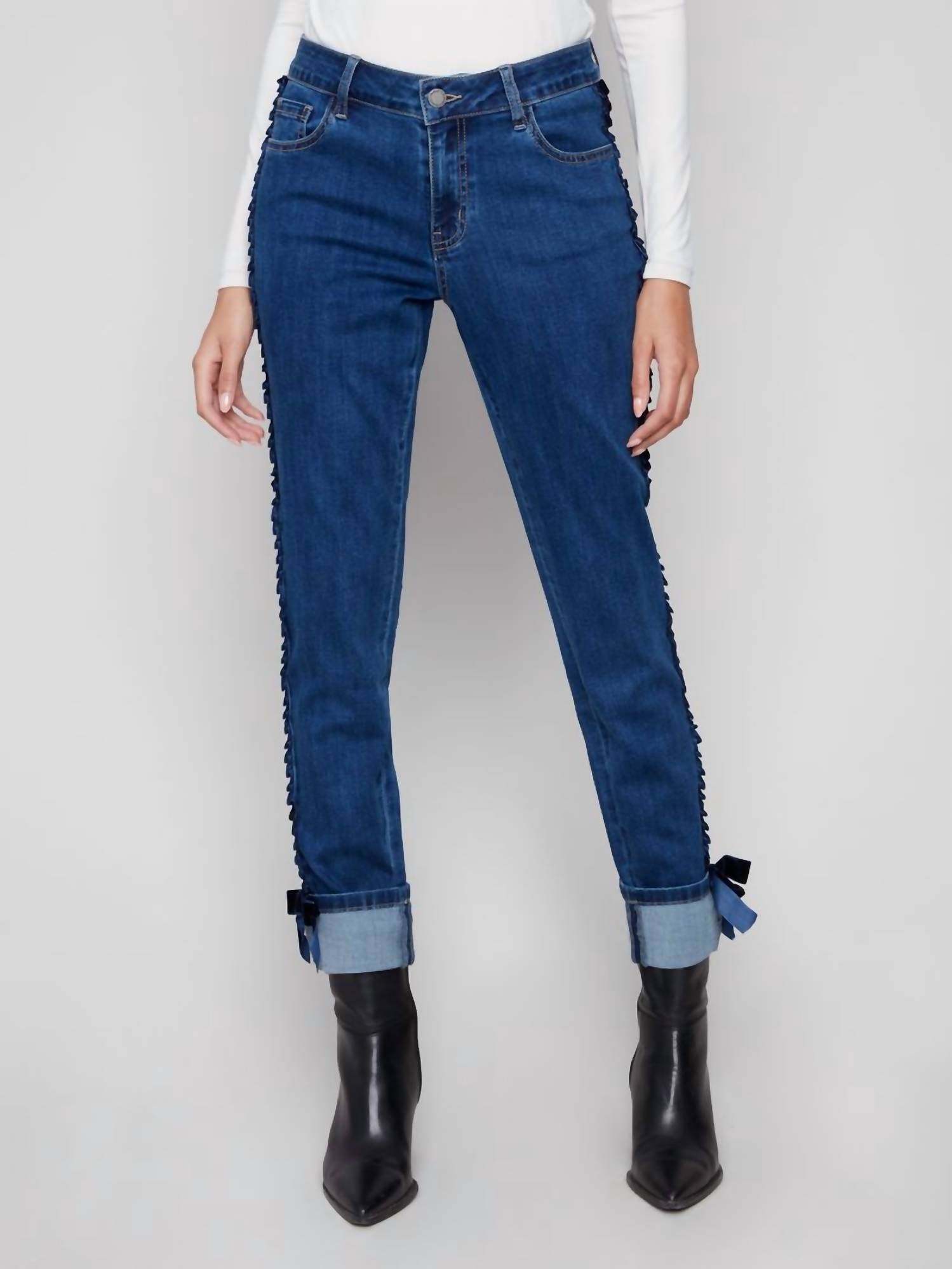 Charlie B - Slim Leg Ribbon Jeans