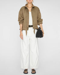 ISABEL MARANT Selane Drawstring Waist Jacket in khaki - women's jacket