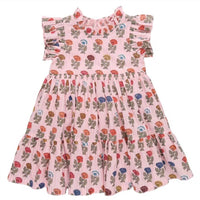 Pink Chicken - Girl's Multi Flower Drop Jennifer Dress
