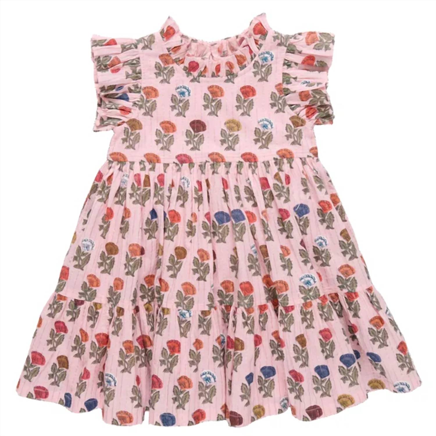 Pink Chicken - Girl's Multi Flower Drop Jennifer Dress