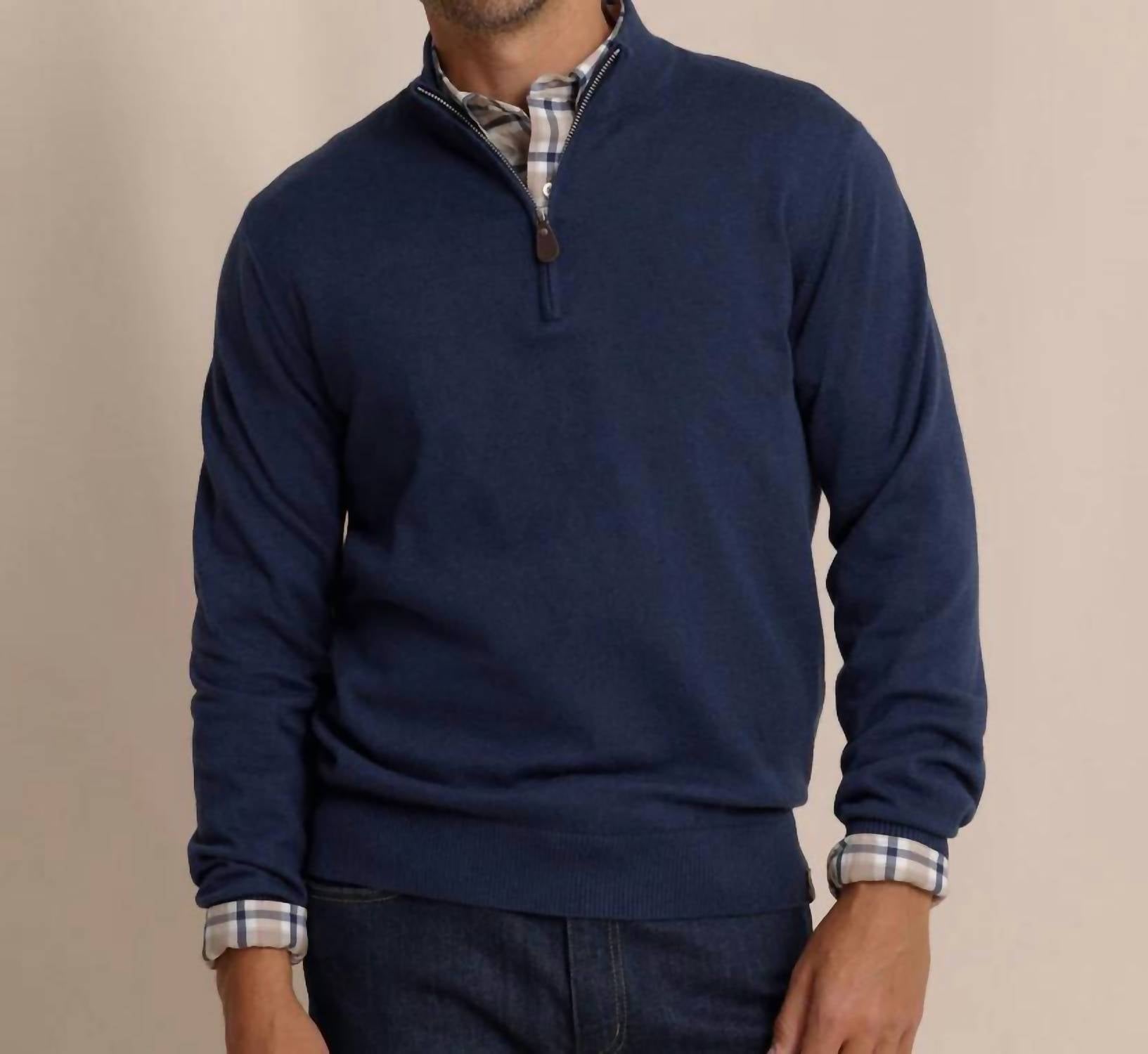 Southern Tide - Long Sleeve Whitehaven Quarter Zip Sweater