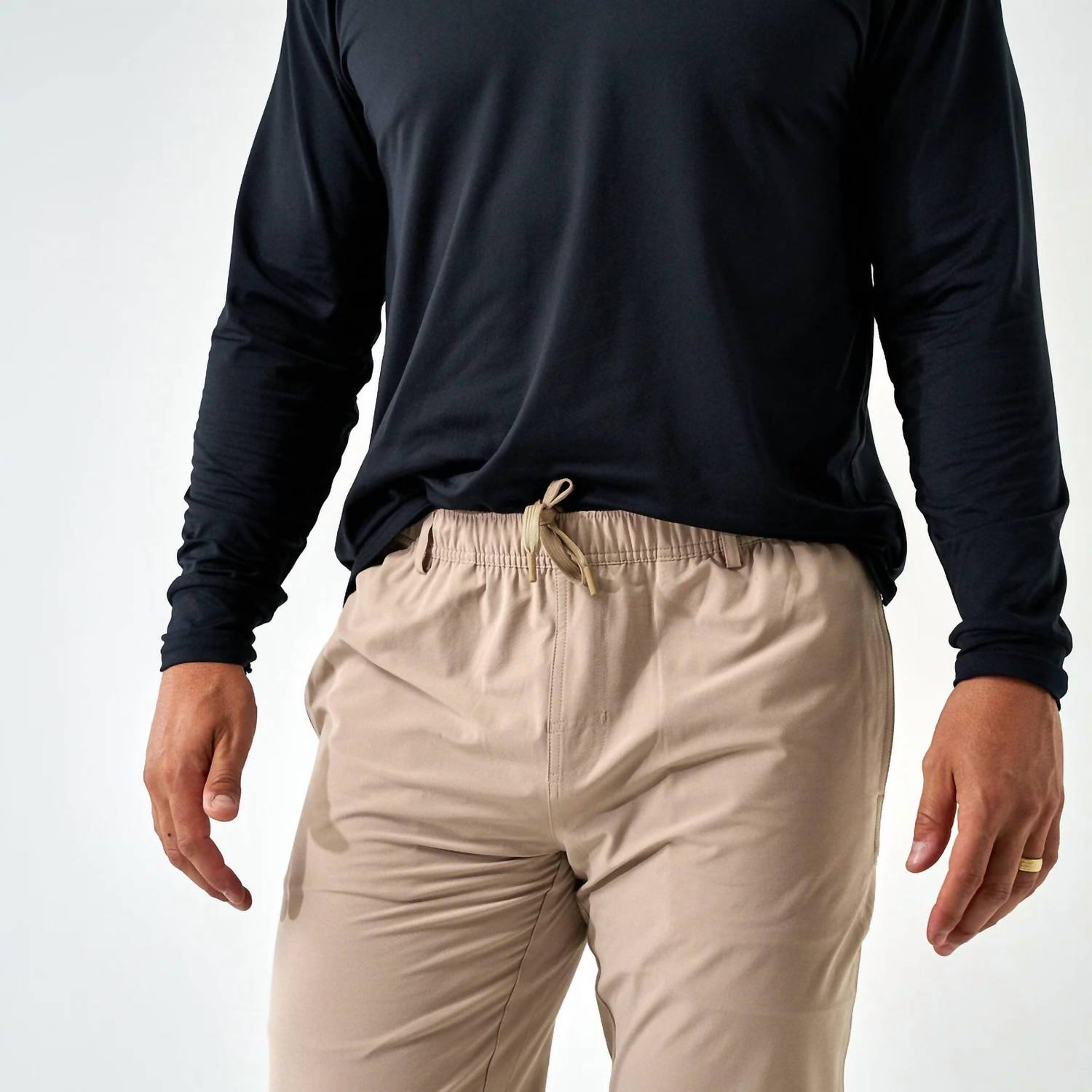 BURLEBO Ultra-lightweight Performance Pants in cobblestone - men's pants - alternate view