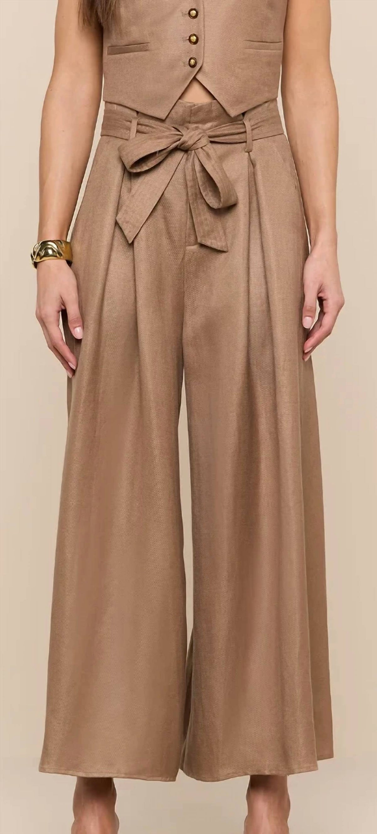 L'Agence - Lowen Paperbag Crop Pants