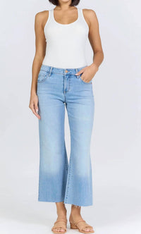 Dear John Denim - Holly Raw Hem Straight Leg Cropped Jeans