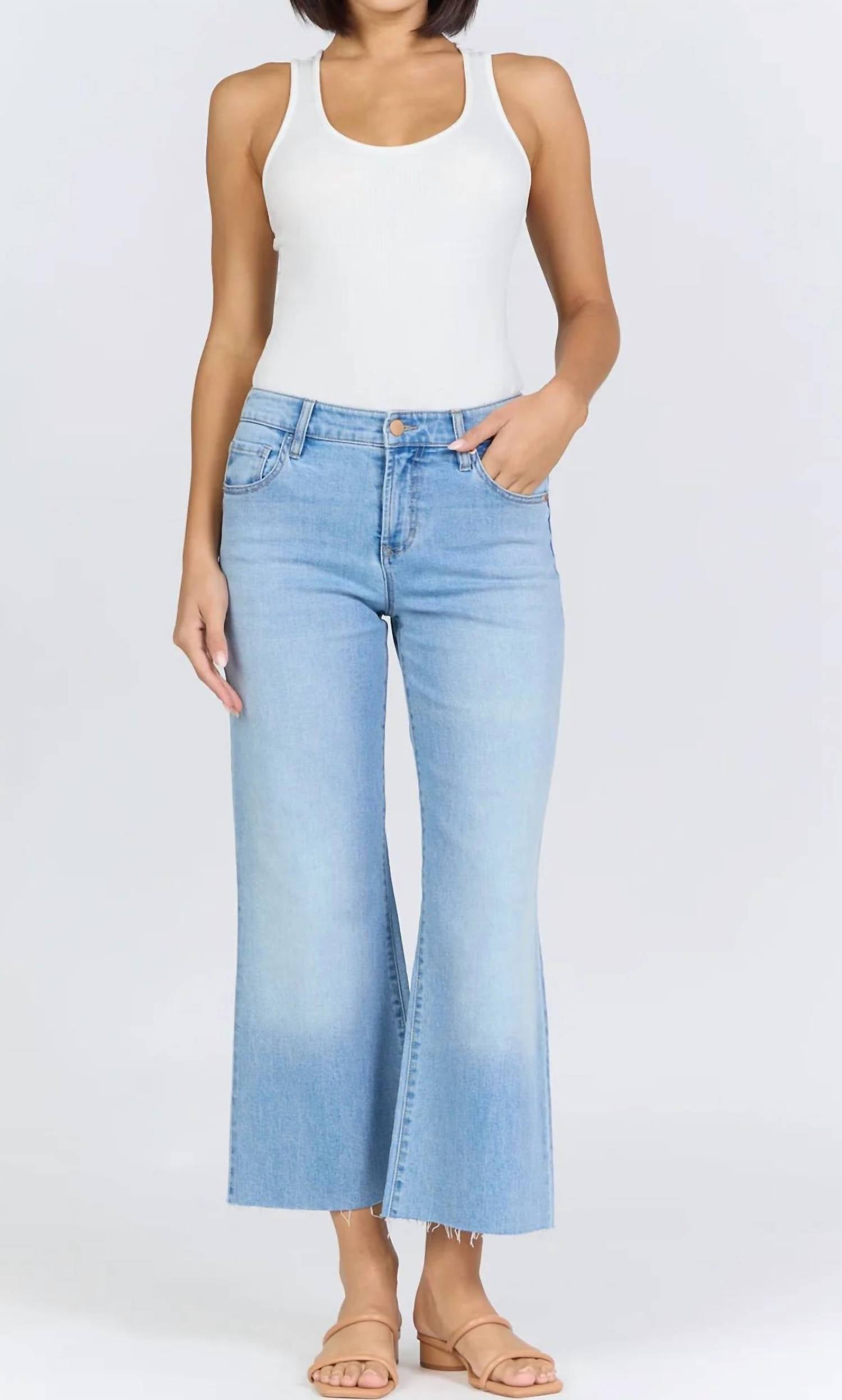 Dear John Denim - Holly Raw Hem Straight Leg Cropped Jeans