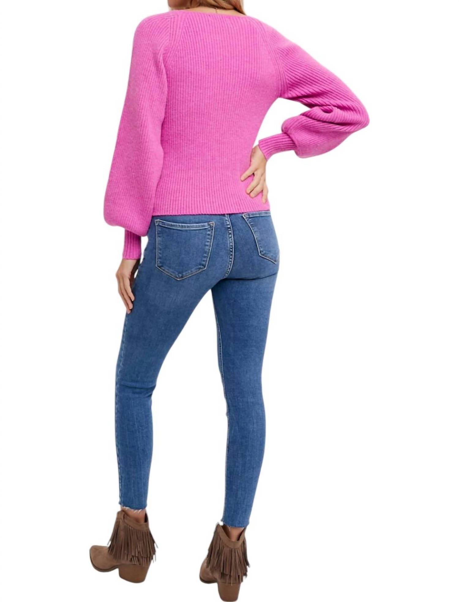 Bluivy - Sweetheart Neck Sweater