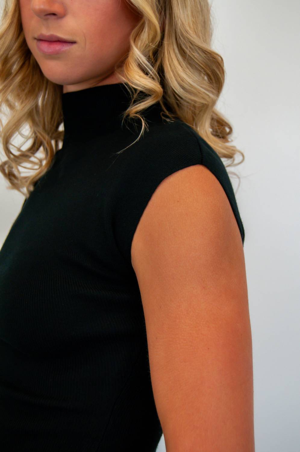 Blu Pepper - Mock Neck Knit Mini Dress