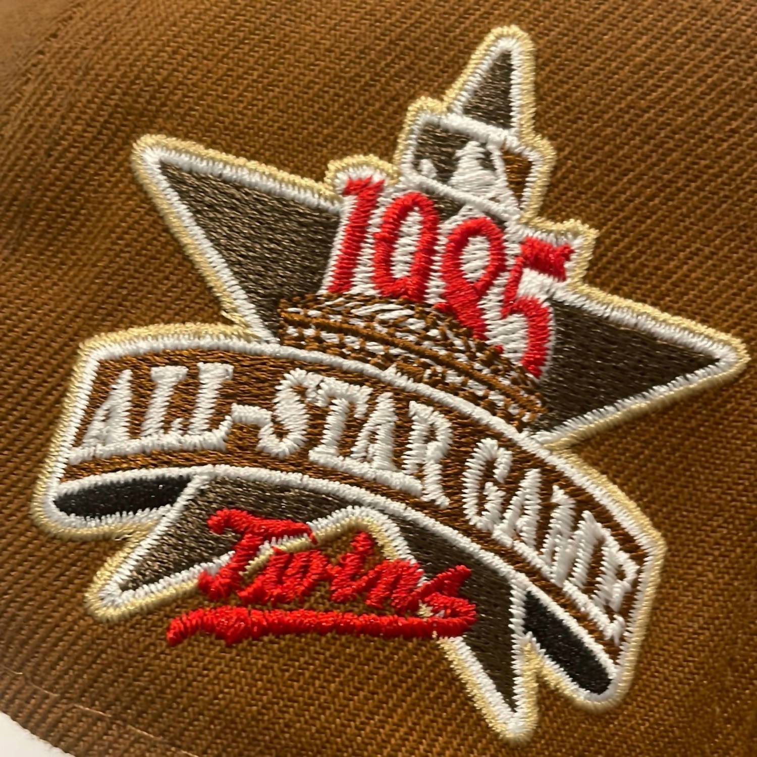 New Era Team Scarlet Undervisor Fitted Hat in brown - men's hat - detail view