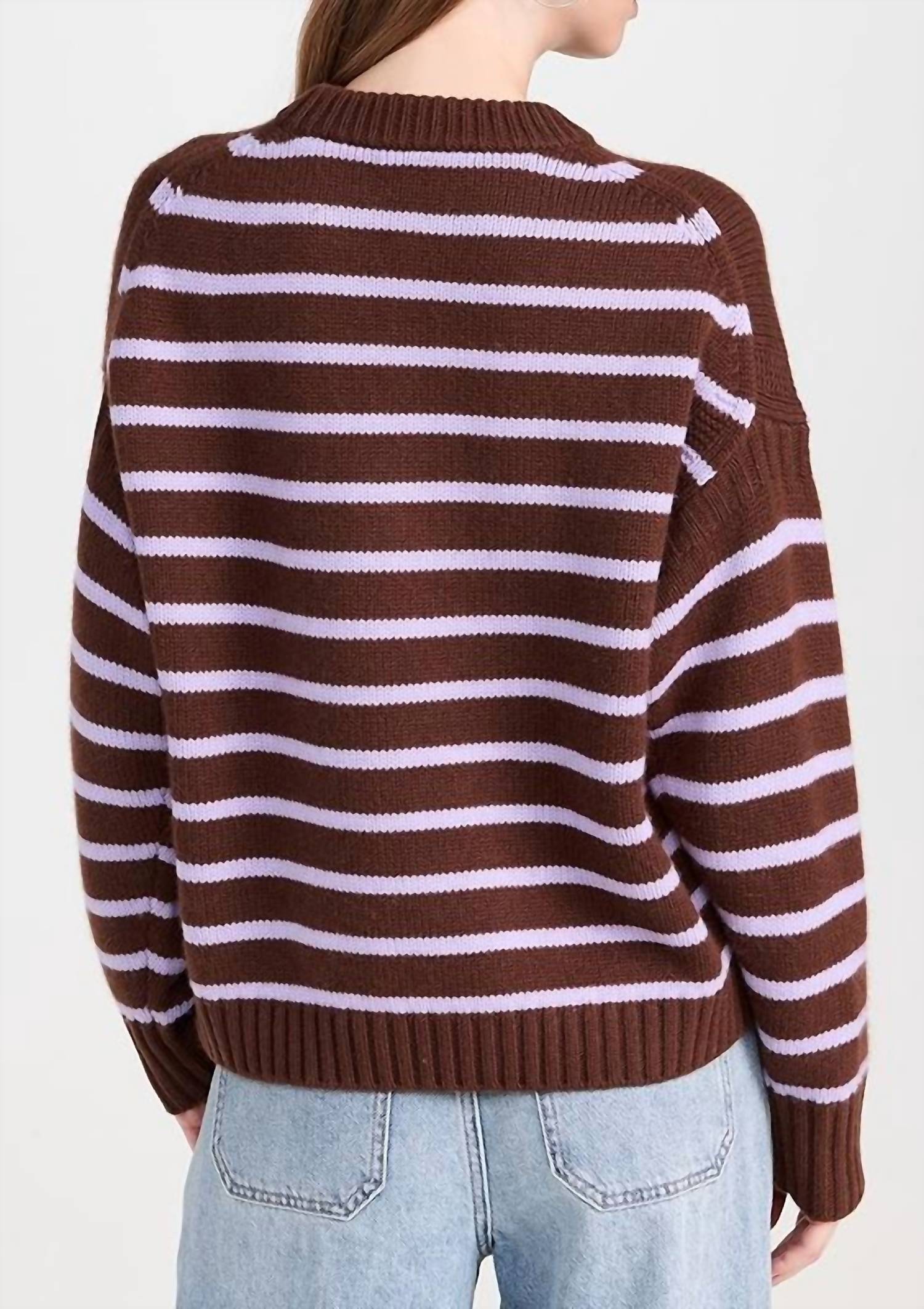White + Warren - Striped Crewneck Sweater