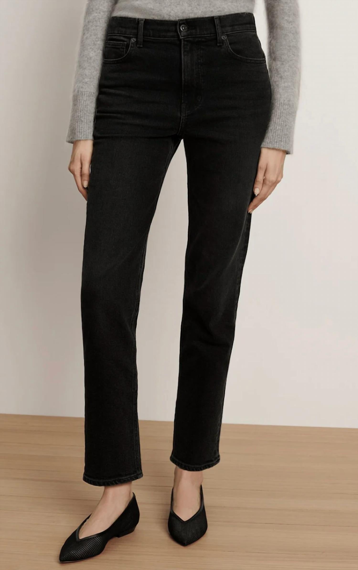 Veronica Beard Leah Straight Leg Jean in washed onyx 1 - women's jeans