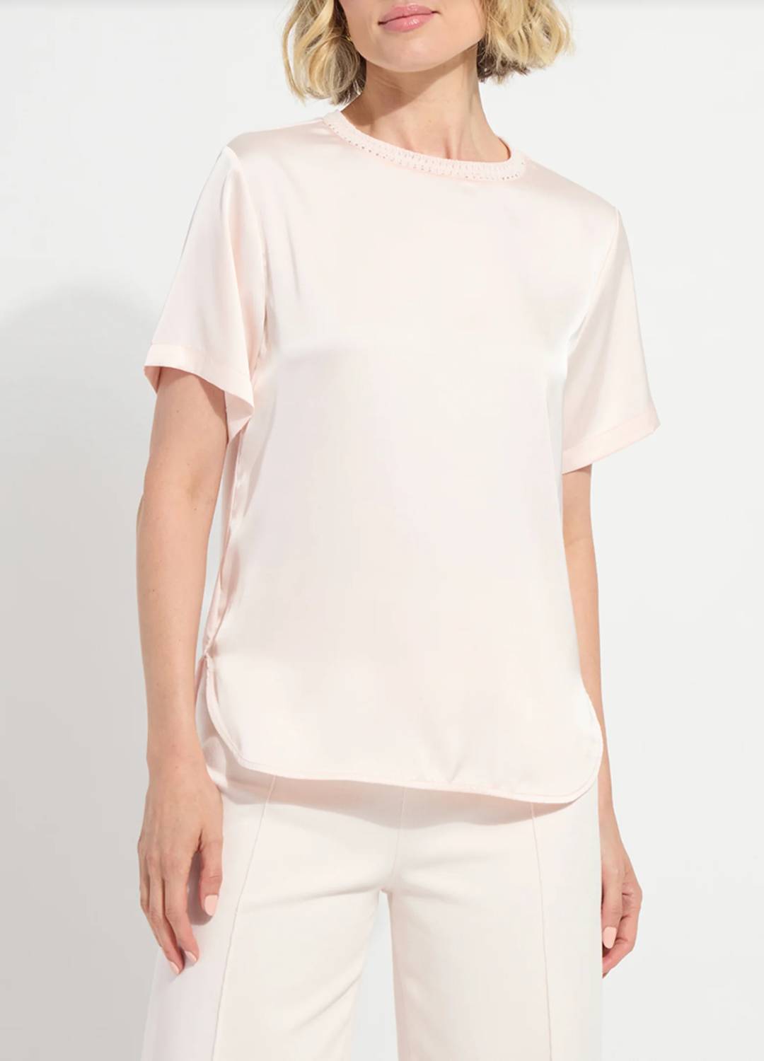 Lysse - Jenika Crochet Neck Band Mix Media Top