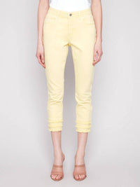 Charlie B - Frayed Hem Ankle Leg Pant
