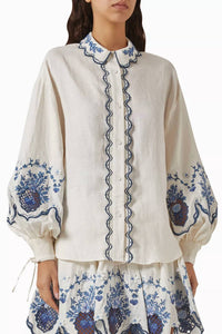 Agua By Agua Bendita - Abadia Wild Long Sleeve Blouse