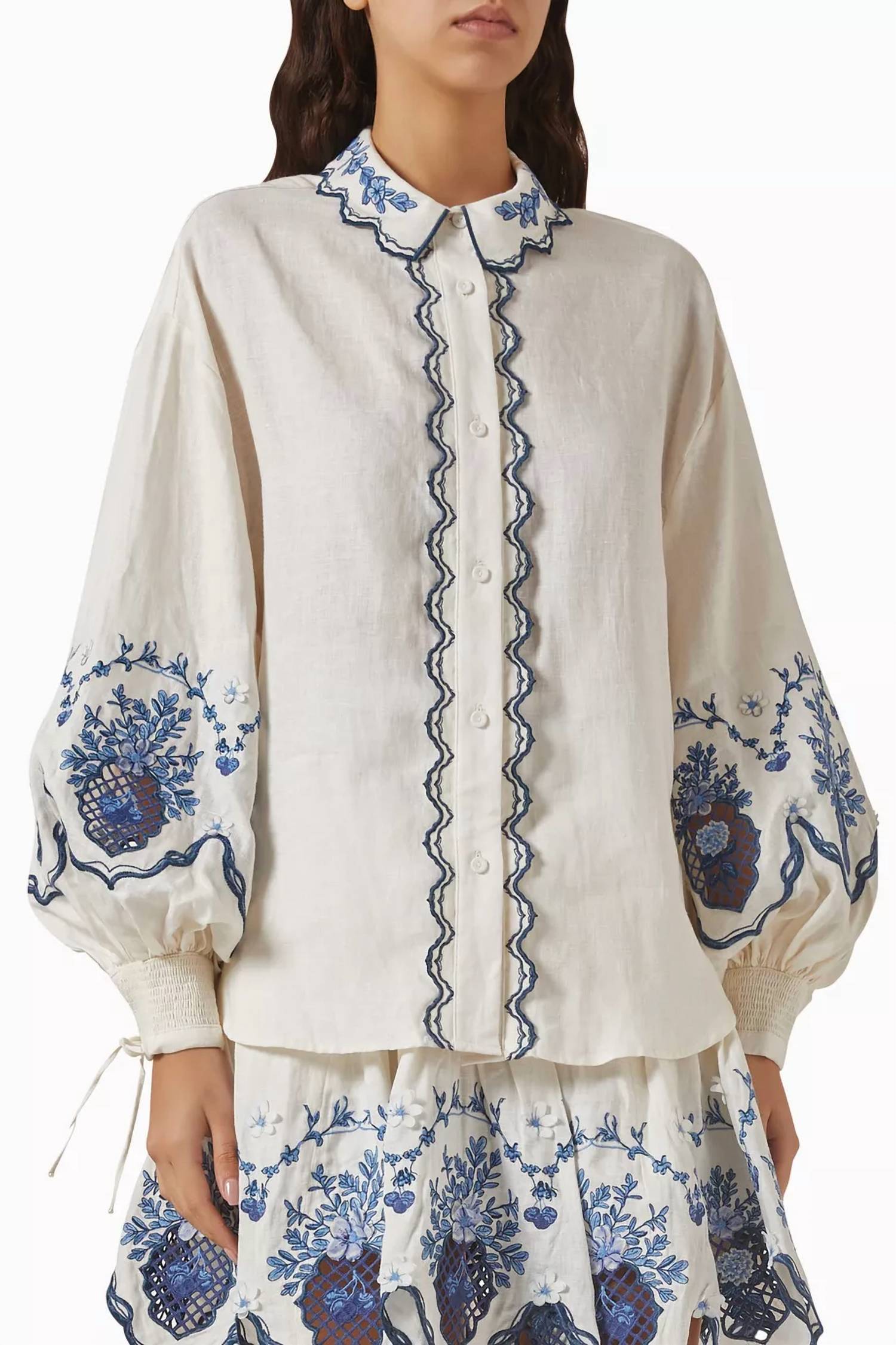 Agua By Agua Bendita - Abadia Wild Long Sleeve Blouse