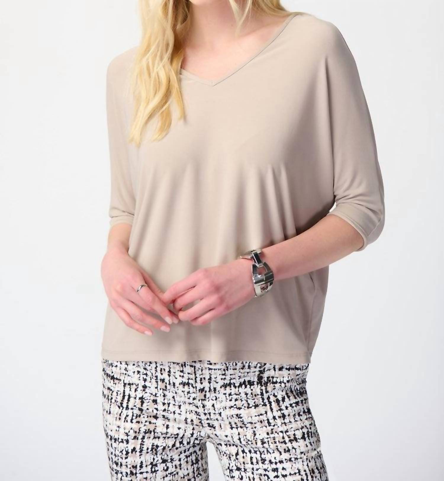 Joseph Ribkoff - Sloane Silky Knit Reversible Boxy Top