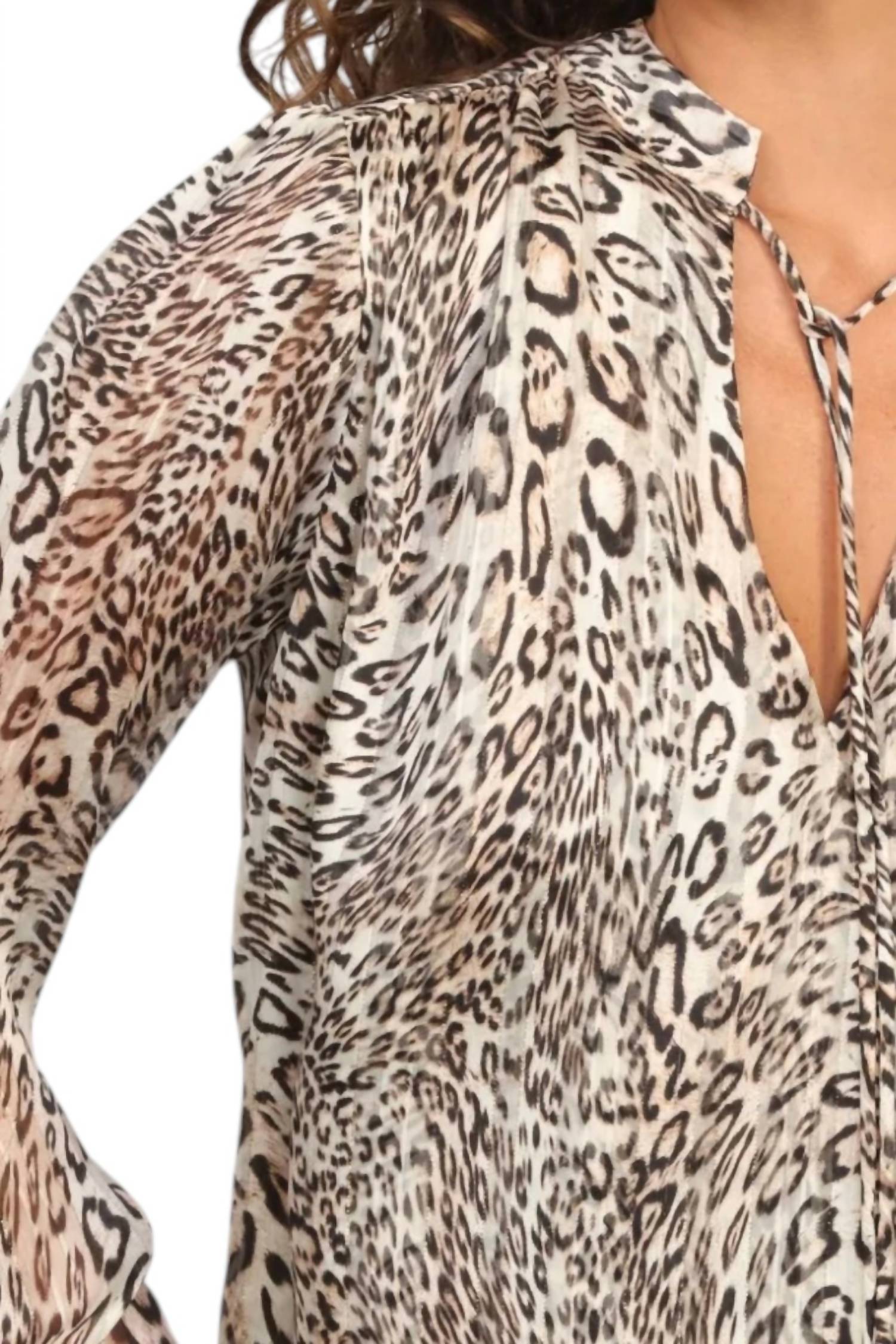 Veronica M - Leopard Chiffon Top Blouse