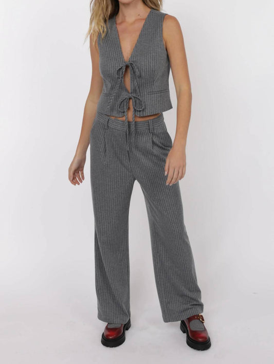 Sage The Label - Day To Day Pinstripe Straight Leg Pants