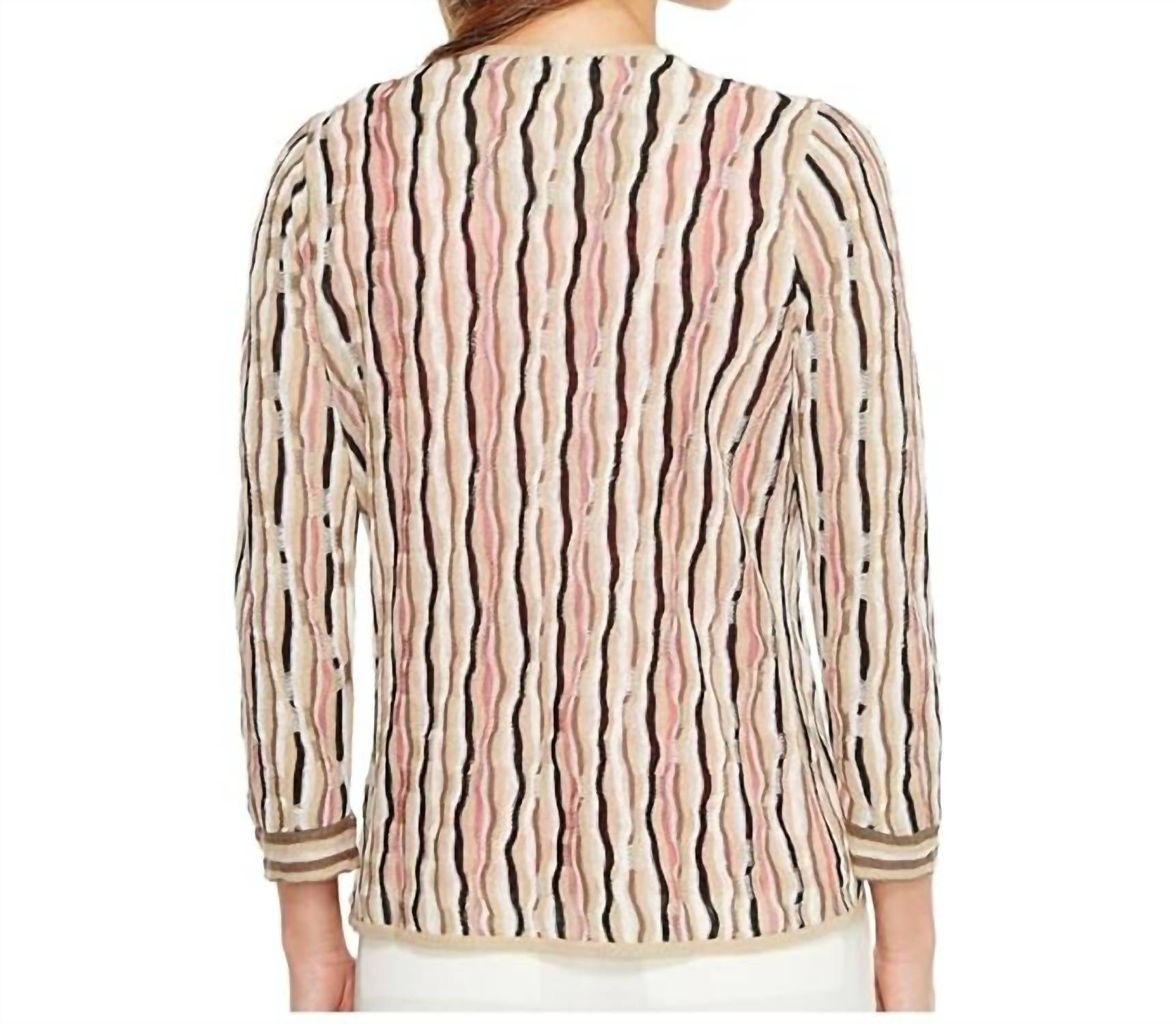Nic + Zoe - Striped Cardigan