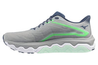 MIZUNO Men's Horizon 8 Running Shoes in pearl blue vintage indigo neo mint - men's shoe - detail view