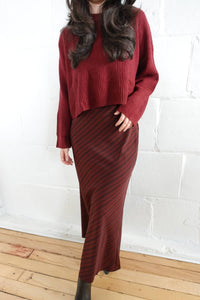 NIA Ravello Skirt in oxblood - women's skirt