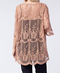 Honey Punch - Embroidered Lace Kimono Cardigan