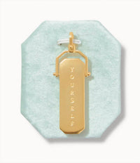 spartina 449 Women's Love Yourself Mother Of Pearl Charm in gold - women's jewelry - detail view