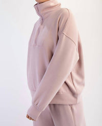 Rae Mode - Modal Quarter Zip Mock Neck Pullover