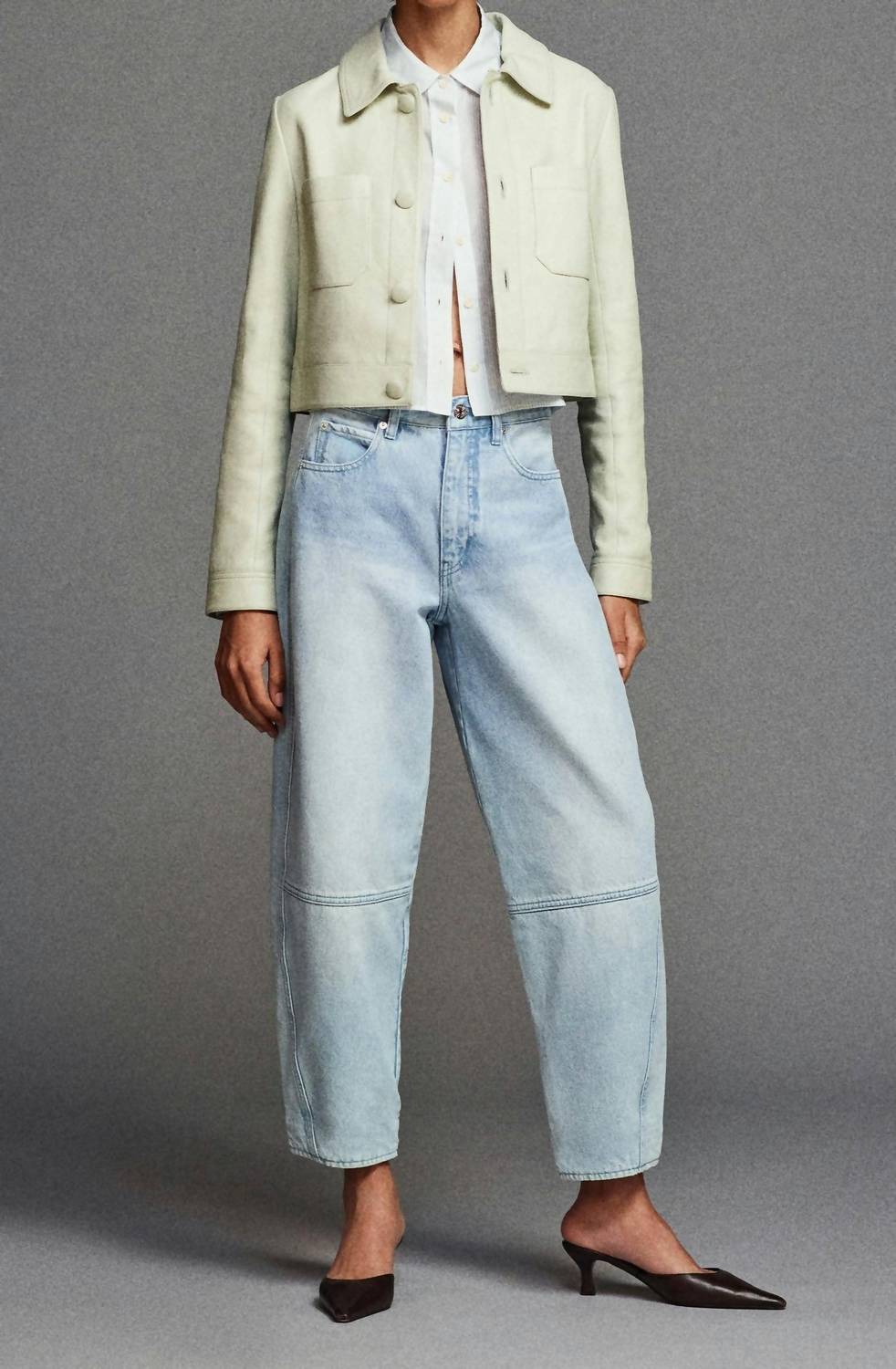 Frame - Twisted Barrel Mid Rise Jeans