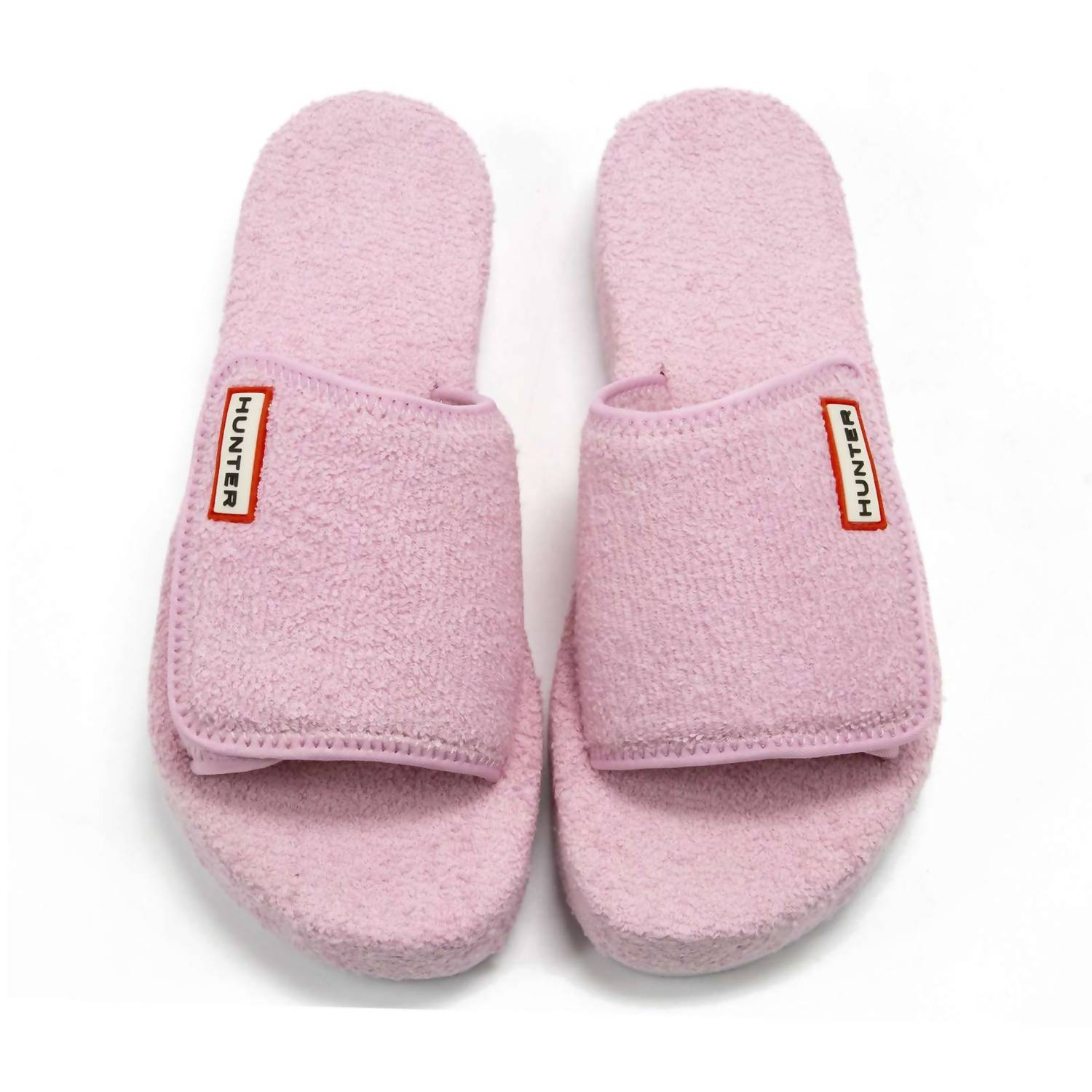 HUNTER Women's Original Terry Towelling Logo Slides in fox glove - women's shoe - view 9