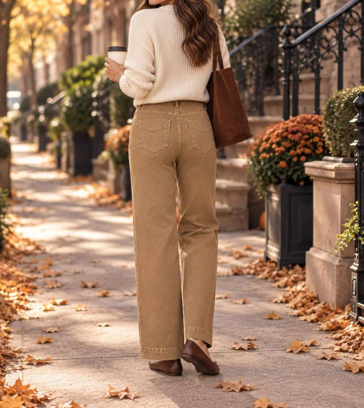 Mb By Tribal - Utility Wide-Leg Stretch Twill Pants