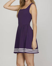She + Sky - GAME DAY SLEEVELESS SQUARE NECK MINI DRESS