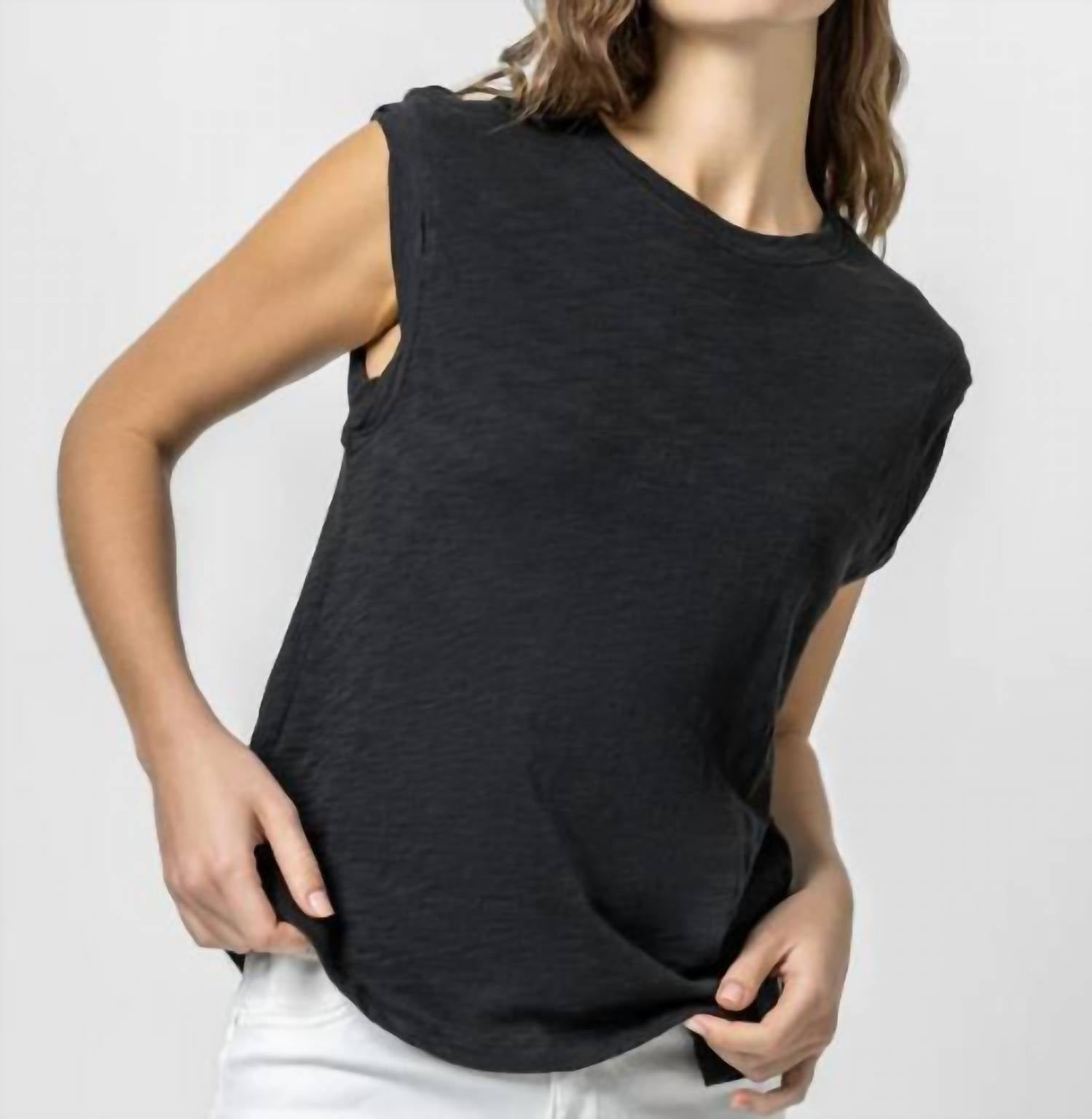 Lilla P - Twisted Binding Loose Knit Slub Tank