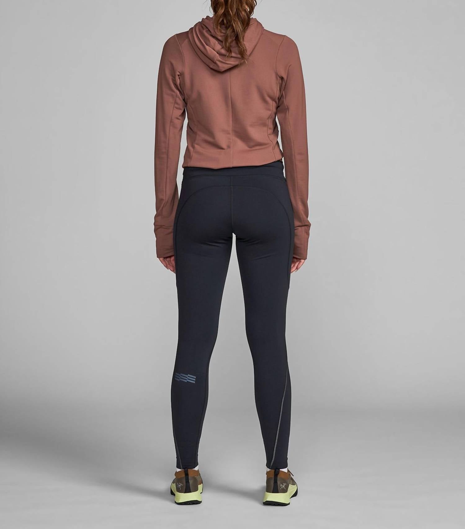 Janji Aurora Fleece Tights in midnight - women's pants - alternate view