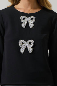 Sugarlips - Kaida Bow Lumie Long Sleeve Top