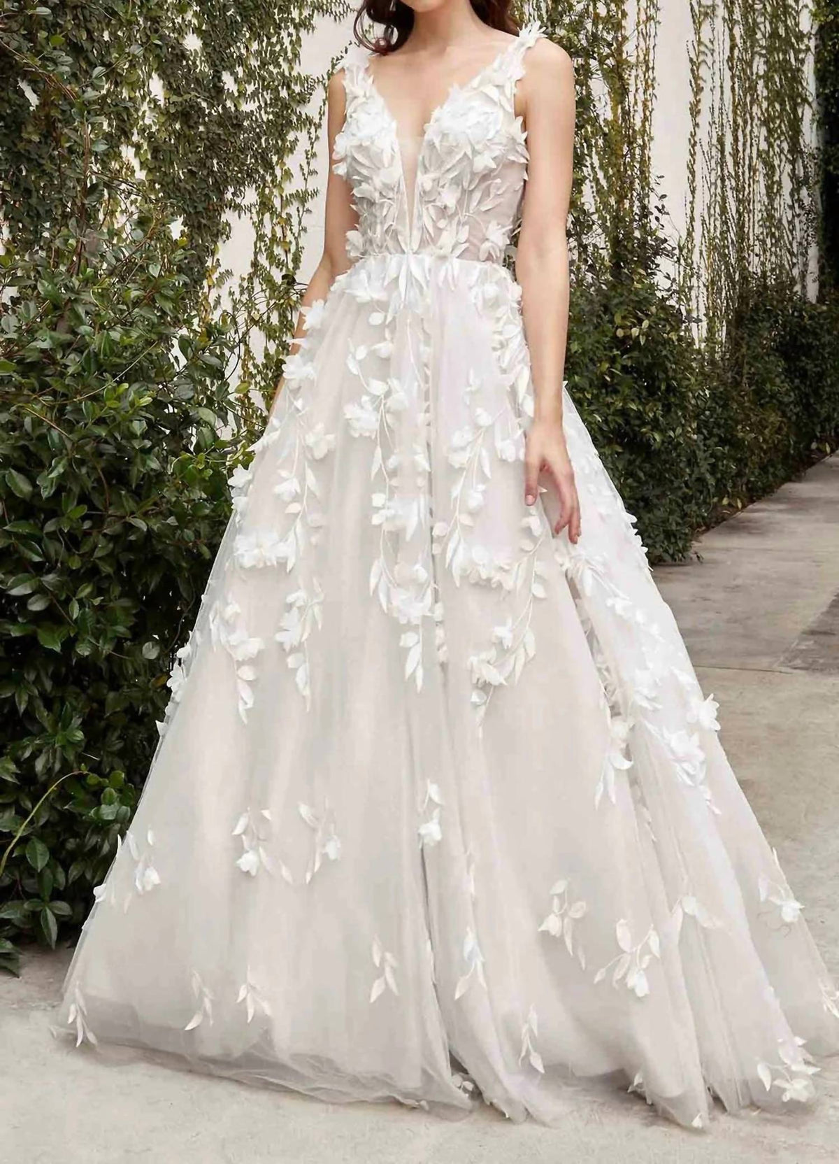 Andrea & Leo Couture - Liza Floral Applique Wedding Dress