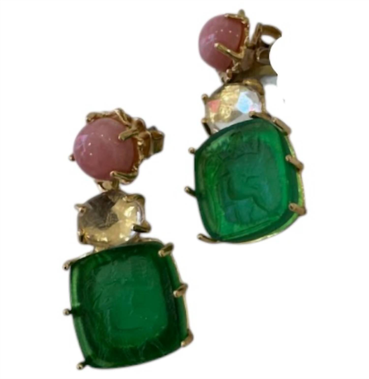 Hazel Smyth - Women's Bacchus Intaglio Earrings