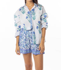 Bindu Robi Long Sleeves Top in jasmine violet - women's long sleeve top