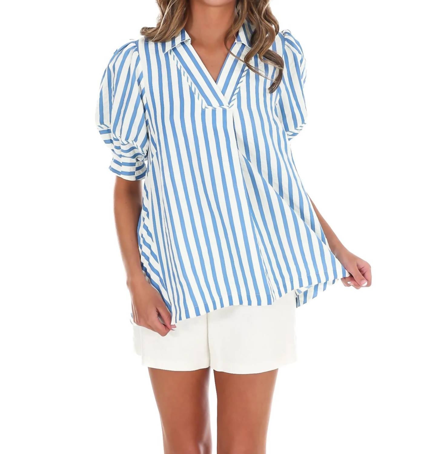 Umgee - Women's Easy Tide Stripe Top