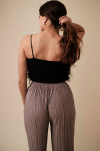 Lucy Paris - Elvis Feathered Crop Top